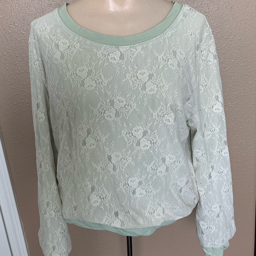 Anthropologie Comme Toi Cropped Sweatshirt Medium